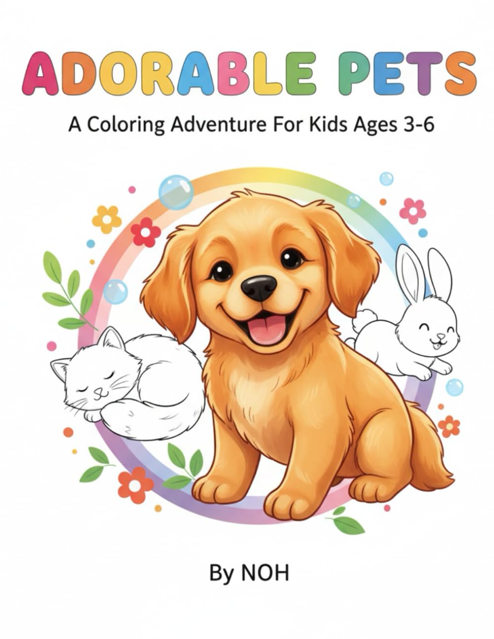 Little Paws, Big Fun: A Domestic Animal Coloring Book for Young Kids