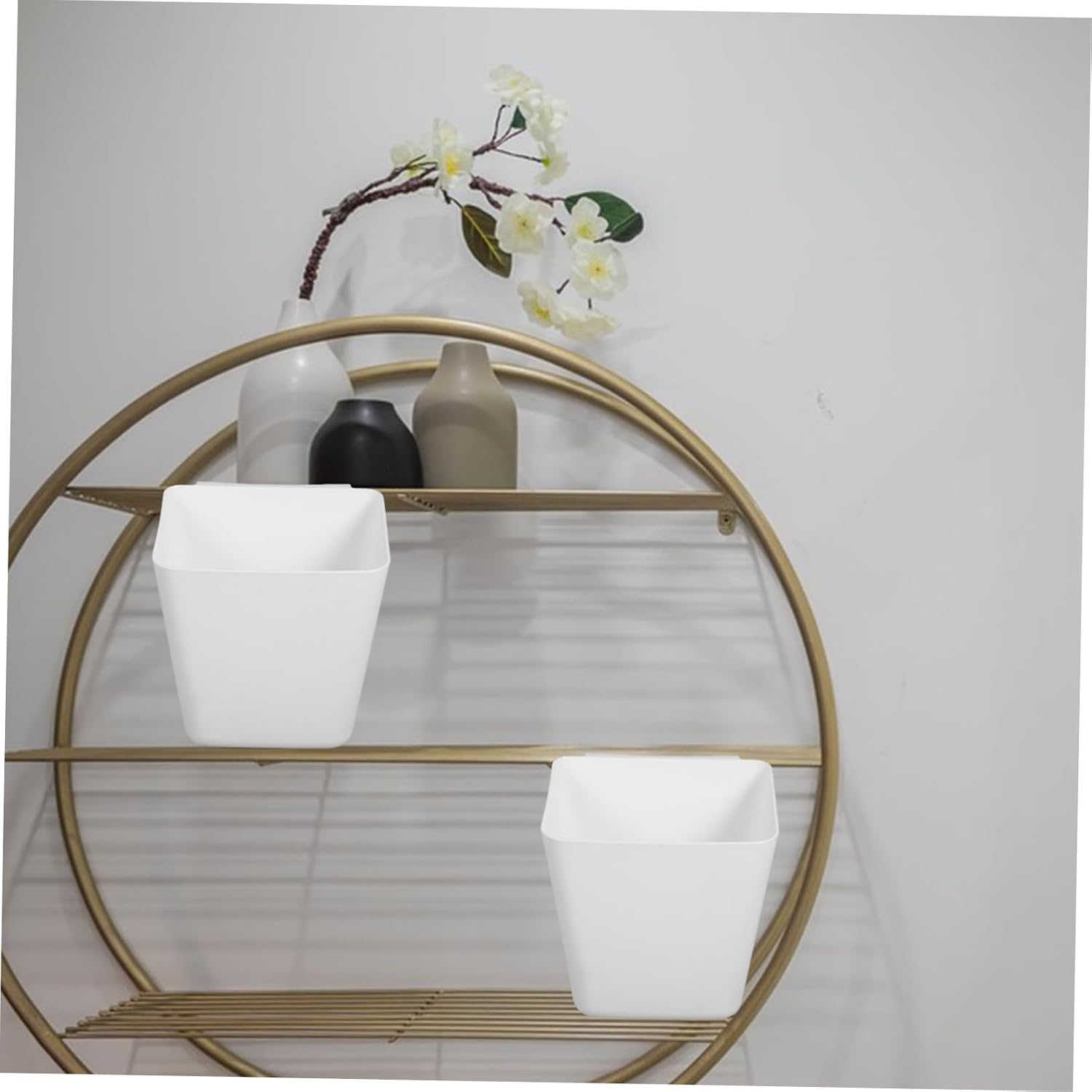 PRETYZOOM 30pcs Hanging Storage Cup Holder Rolling Cart Storage Bucket Cart Shelf