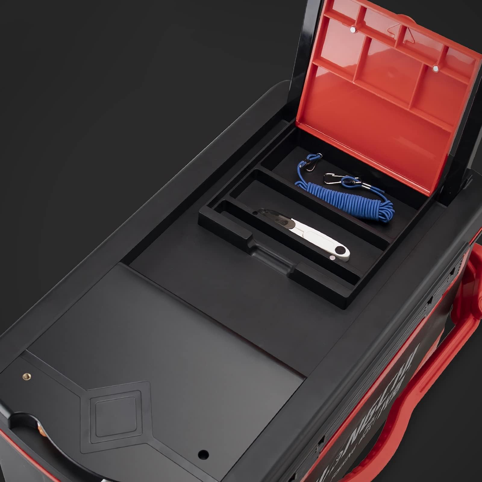 Asiento de pesca y caja de aparejos, cubo de pesca multifunción portátil con respaldo plegable para aventuras al aire libre