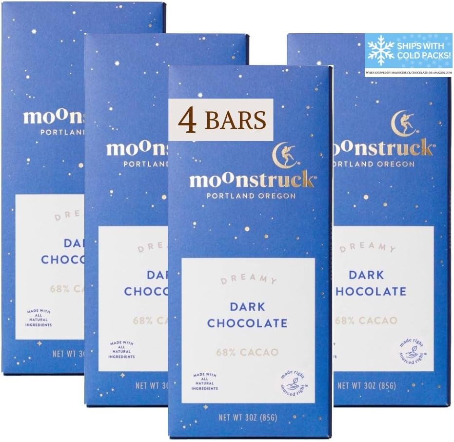 Chocolate Dark Chocolate Bar, 68% Cacao, 3.0oz (Pack of 4)
