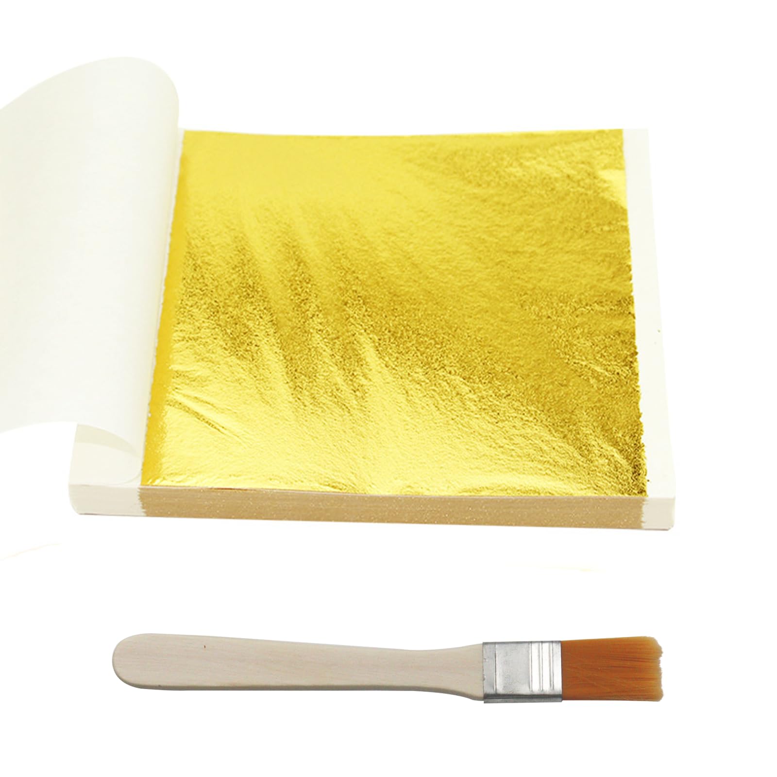 200 Stück Blattgold-Flocken 9x9cm – Imitation Goldfolie Zum Basteln & Dekorieren