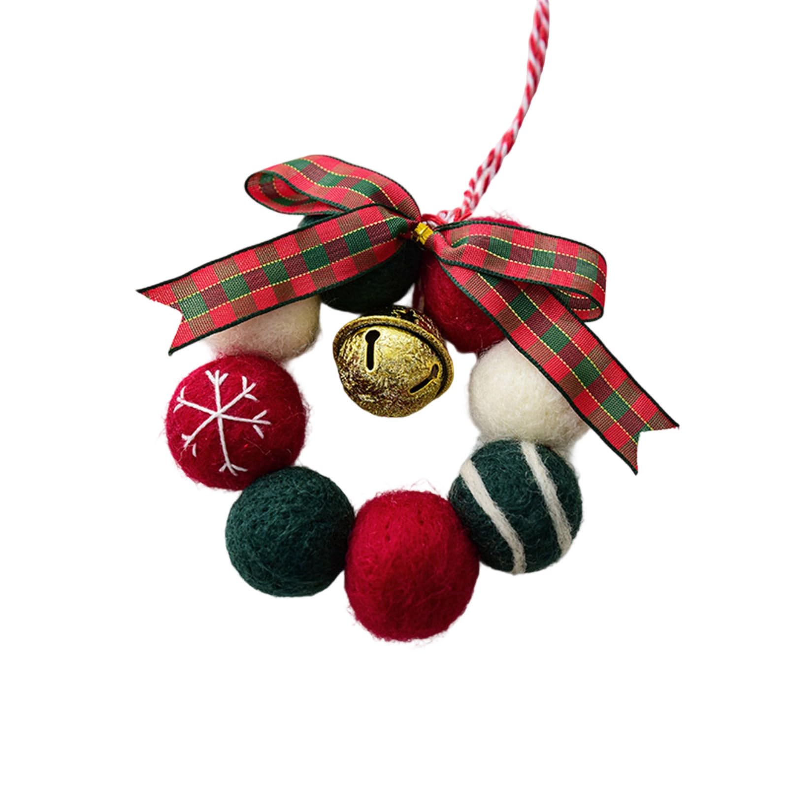 KAQNTUD Christmas Wool Felt Decoration Handmade Miniature Hanging Ornament Perfect for Door and Window Sill Seasonal Presentation Artistic Festival Mantle Decorations