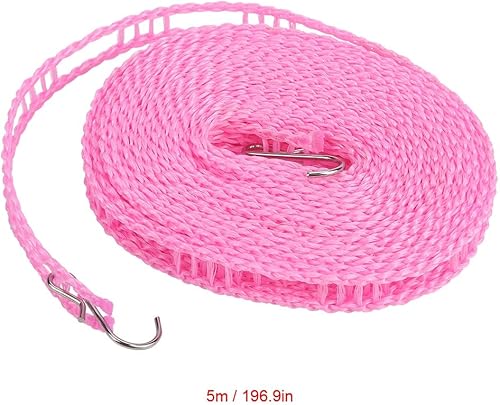 Vista 7 de Tendedero de ropa, cuerda de secado de ropa, resistente al viento, tendedero de viaje para interiores y exteriores, tendedero de ropa para camping