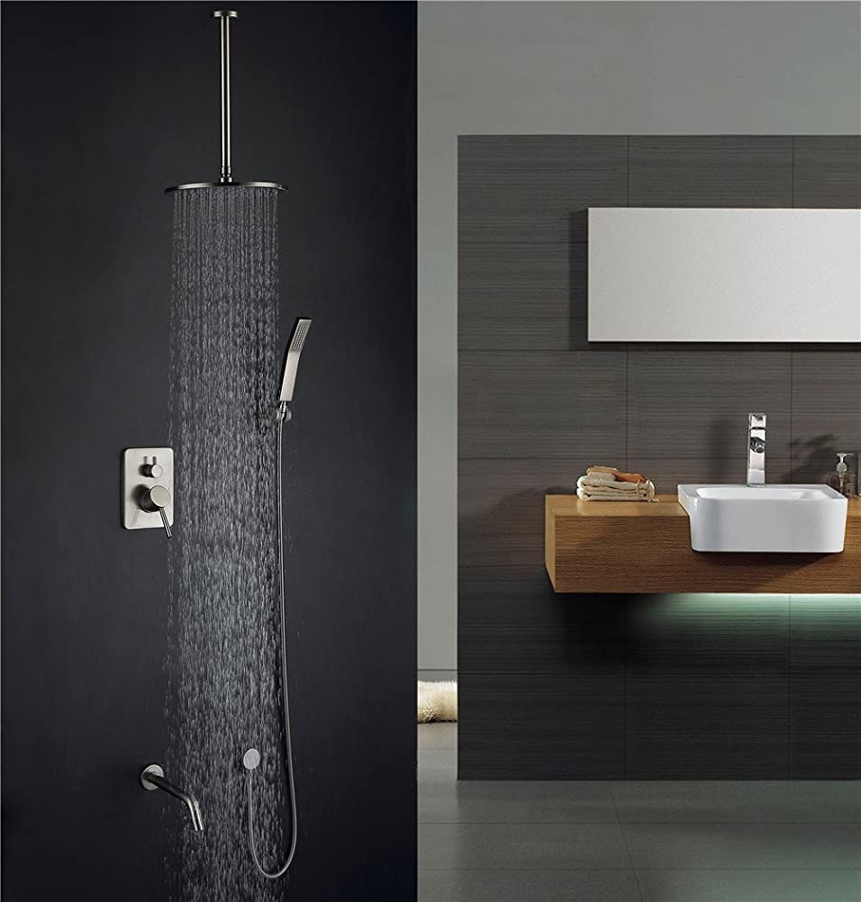 Robinet de douche cascade encastré avec mitigeur céramique salle de bain C