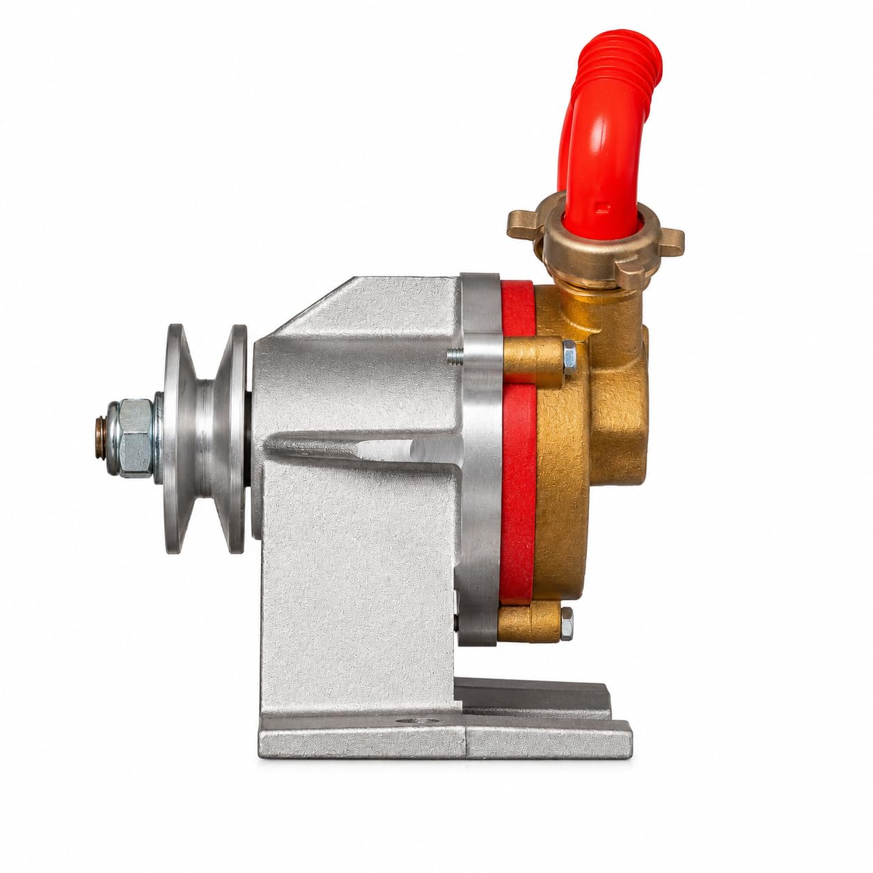 Rover Pompe N20 - Bomba de Trasiego para Agua y Gasoil, Bomba a Rodete de Anillo Líquido con Accionamiento a Polea, Caudal 1700 L/h, Cuerpo de Latón