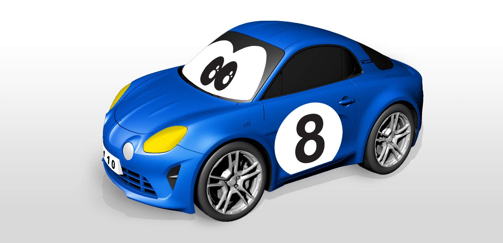 Bburago 92009 BBJUNIOR Renault Ma Première Alpine A110 à Volant Gyroscopique Toy Car for Children, Blue