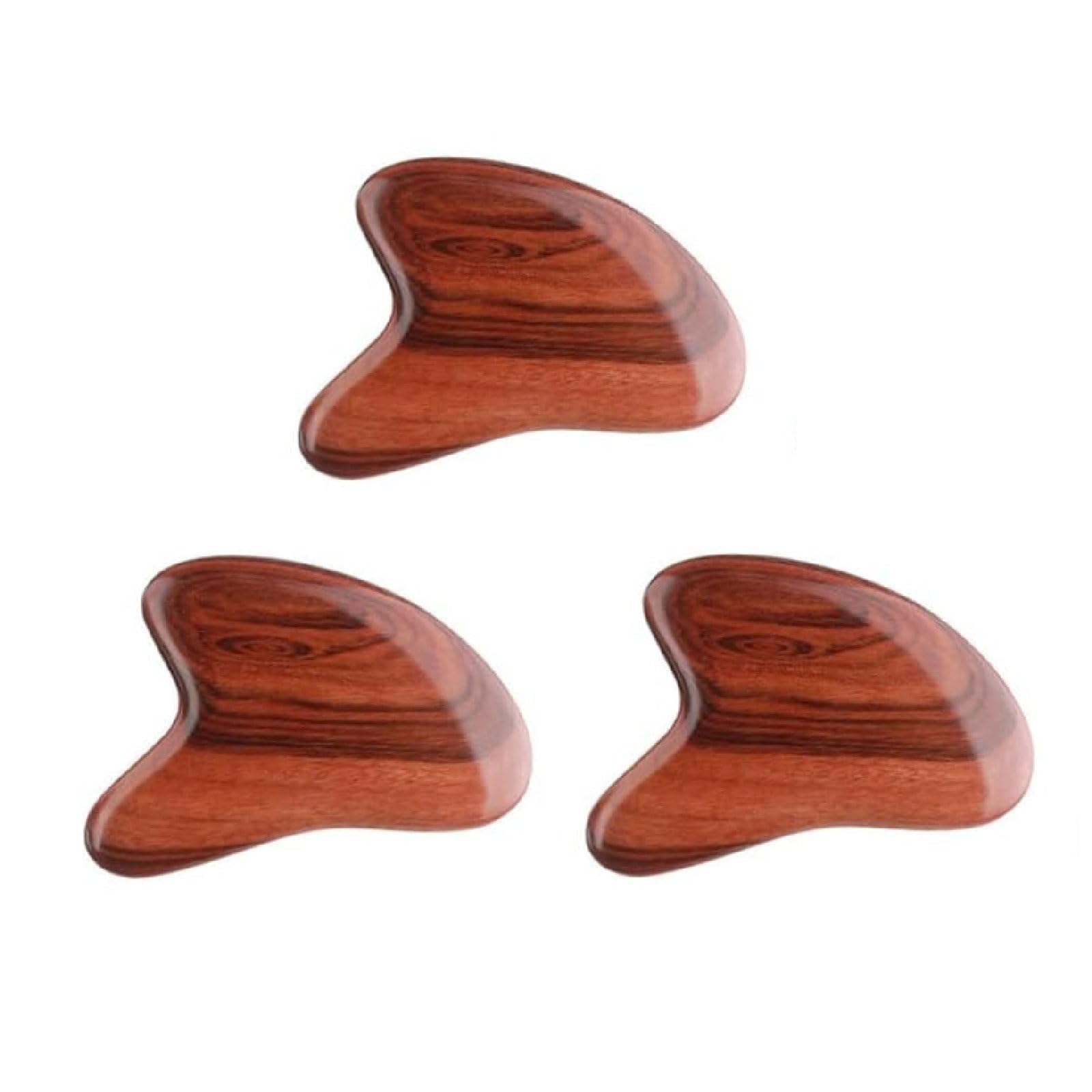 Junta Gua Sha Paquete de 3 Herramientas de Masaje de Tablero Gua Sha de Madera, Rodillo Facial, masajeador de Cuero cabelludo, Cuidado de la Piel Gua Sha Herramientas Gua Sha