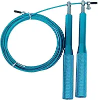 Corda Pular Aço Crossfit 3m Rolamento Speed Rope Profissional (Azul)