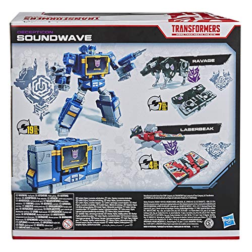 Transformers Netflix War For Cybertron Trilogy Voyager Class Soundwave Battle 3-Pack With Laserbeak And Ravage #TOP4