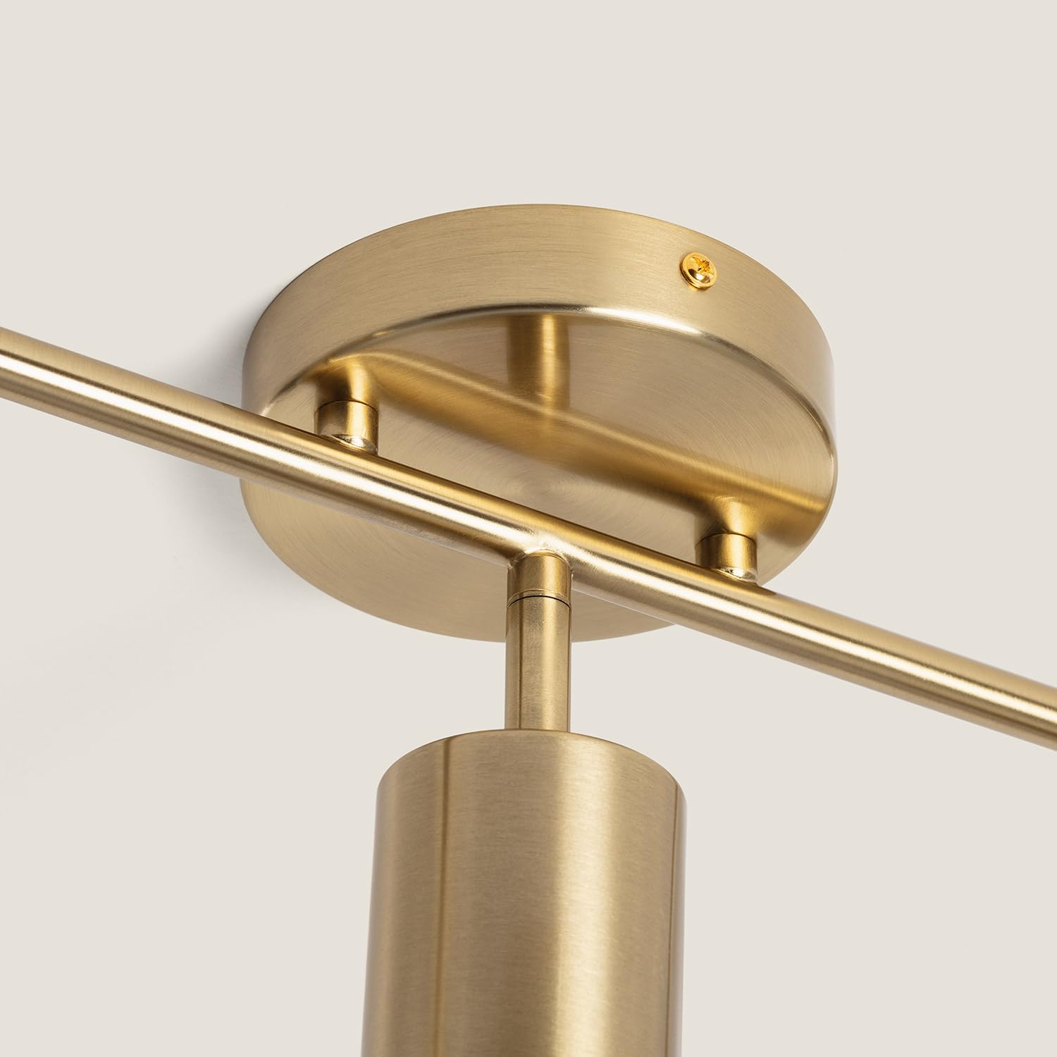 LEDKIA Lámpara de Techo Metal Dariel 3 Focos Dorado | 3 Focos Orientables | Diseño Moderno y Minimalista | Compatible con Bombillas de Bajo Consumo