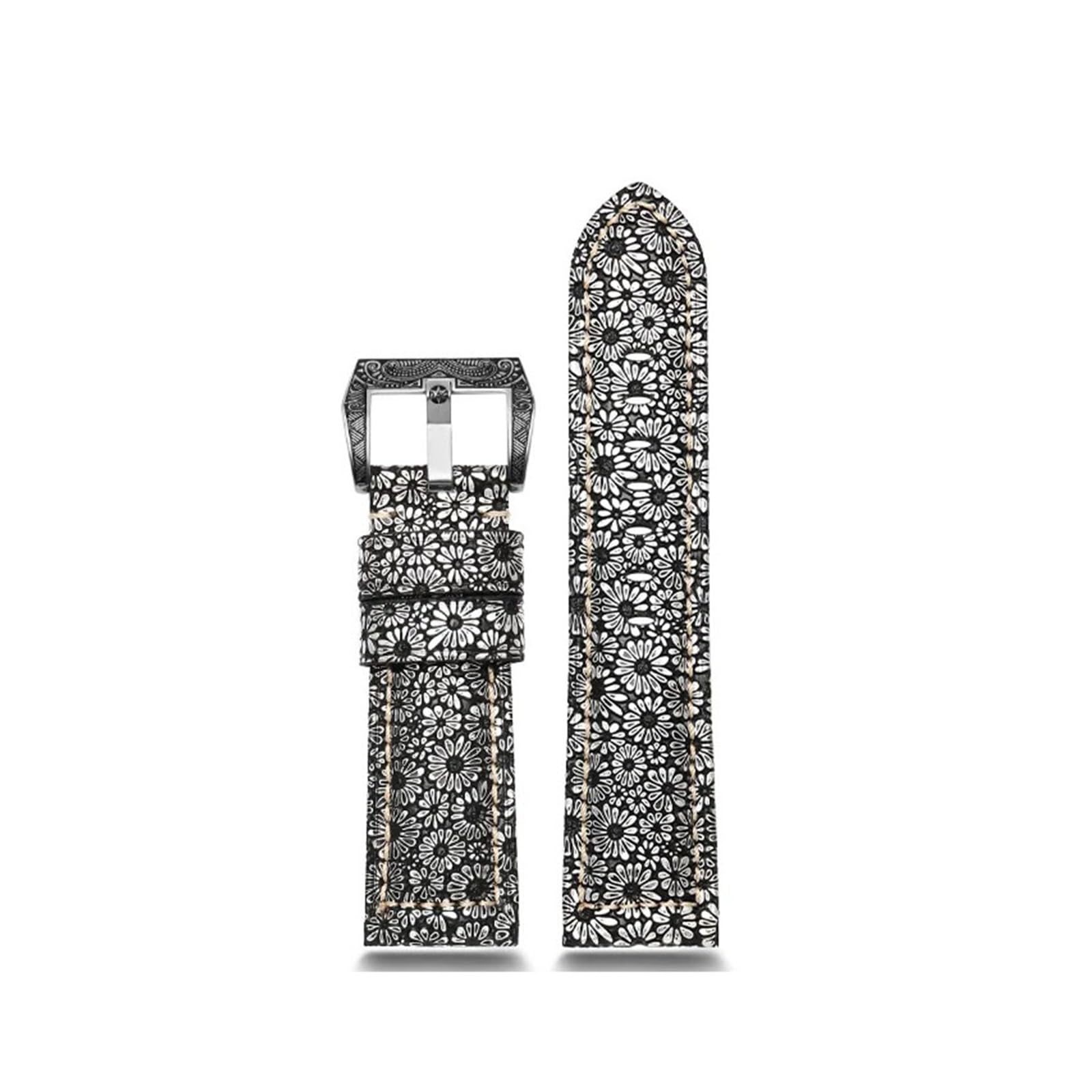 Cuir véritable authentique pour montre style pétale 22-26 mm - 5