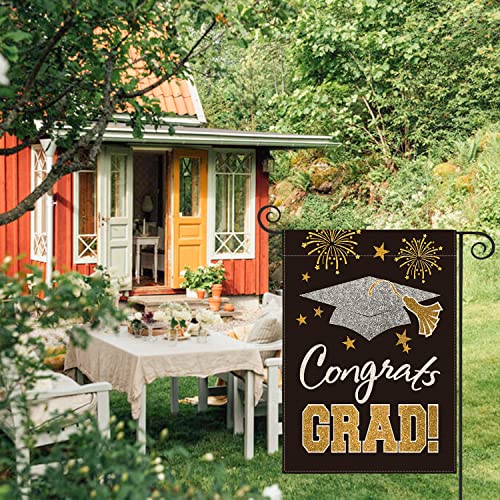 Avoin Colorlife Congrats Grad Diploma Cap Garden Flag Double Sided, Class Of 2023 Graduation Ceremony Yard Outdoor Decoration 12 X 18 Inch #TOP6