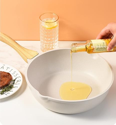 Miniatura 5 de Juego de sartén antiadherente de aluminio profundo grande con tapa de cristal ollas de inducción y sartenes antiadherentes arroz grande utensilios