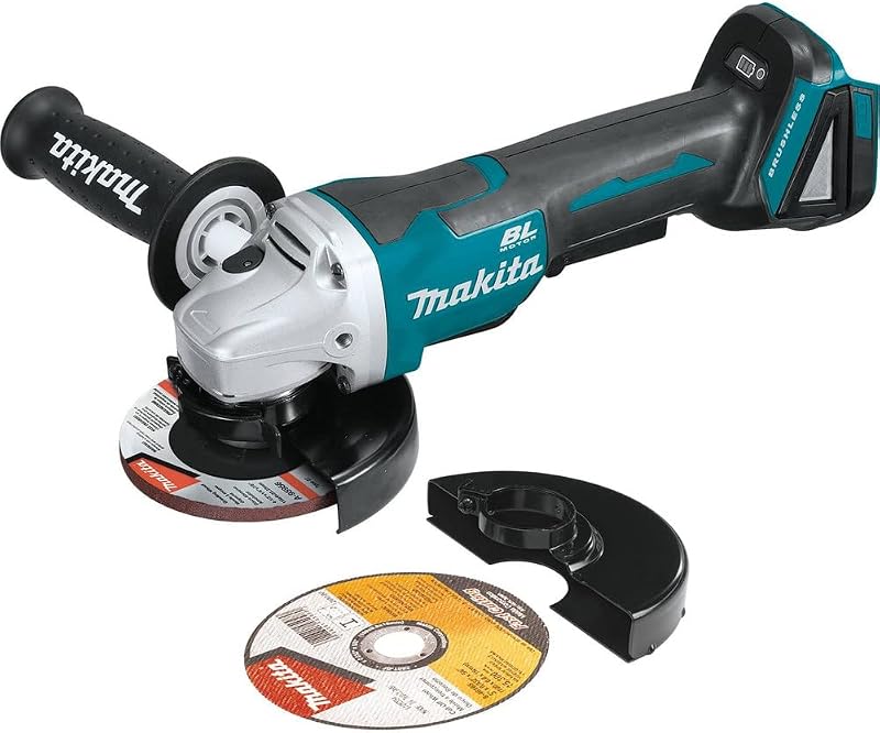 Makita XAG11Z 18V LXT® Lithium-Ion Brushless Cordless 4-1/2” / 5" Paddle Switch Cut-Off/Angle Grinder, with Electric Brake, Tool Only