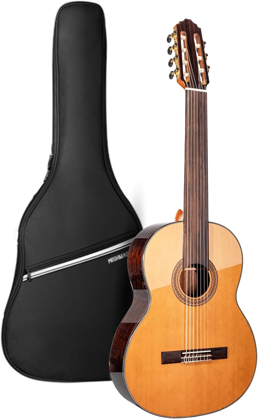WISHMADE Fretless Classical Guitar,7 String Nylon Guitar,Full Size for Advanced Players