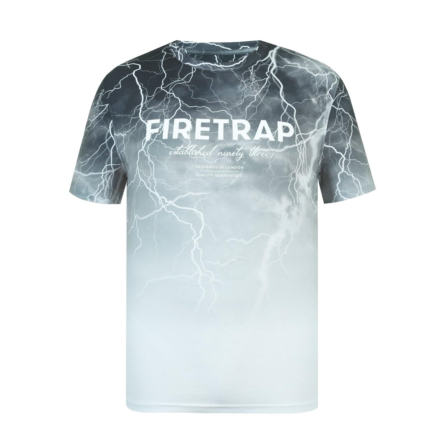 Firetrap Men's Dark Lightning Sub Regular Fit T-Shirt Night City - M