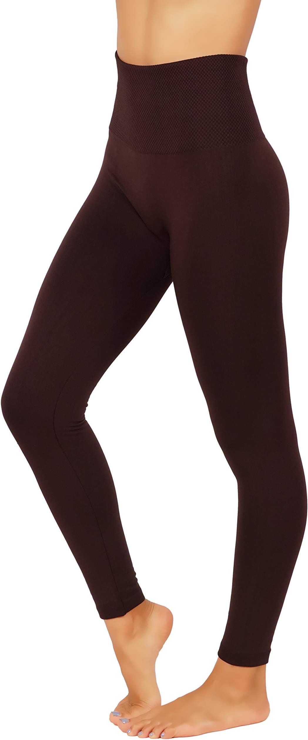 Women`s Pants Buttery Soft Fleece Leggings High Waist Winter