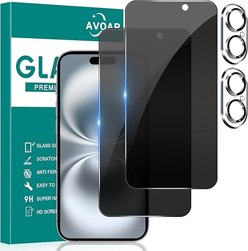 Miniatura 22 de Paquete de 2 protectores de pantalla de privacidad para iPhone 14/iPhone 13/iPhone 13 Pro, pantalla de privacidad iPhone 13 de 6.1 pulgadas, Paquete