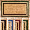 Ecomills Double Border Coco Coir Doormat 22 x 36 Green