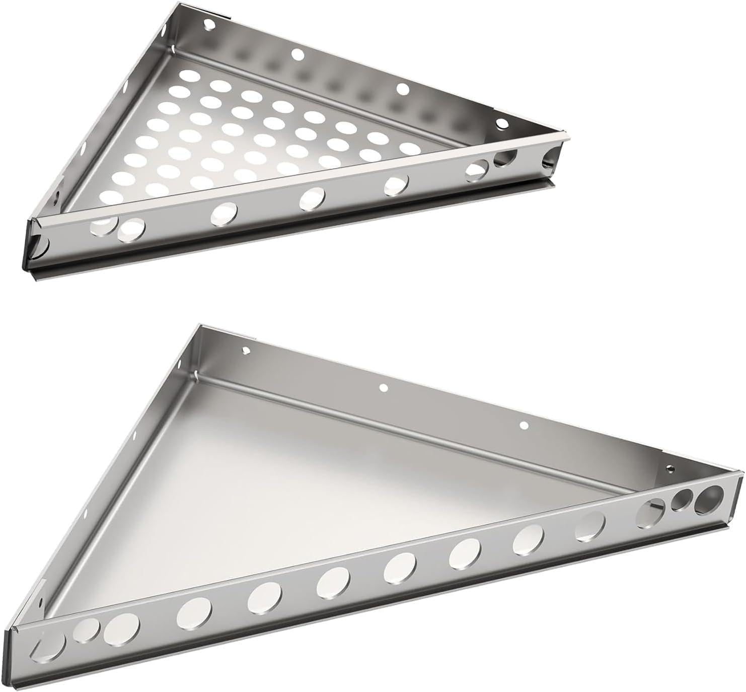 2pcs Floating Corner Shower Bench Kit-Customizable Appearance Corner Bench Seatin 22"x22"31"+12"x12"x17"