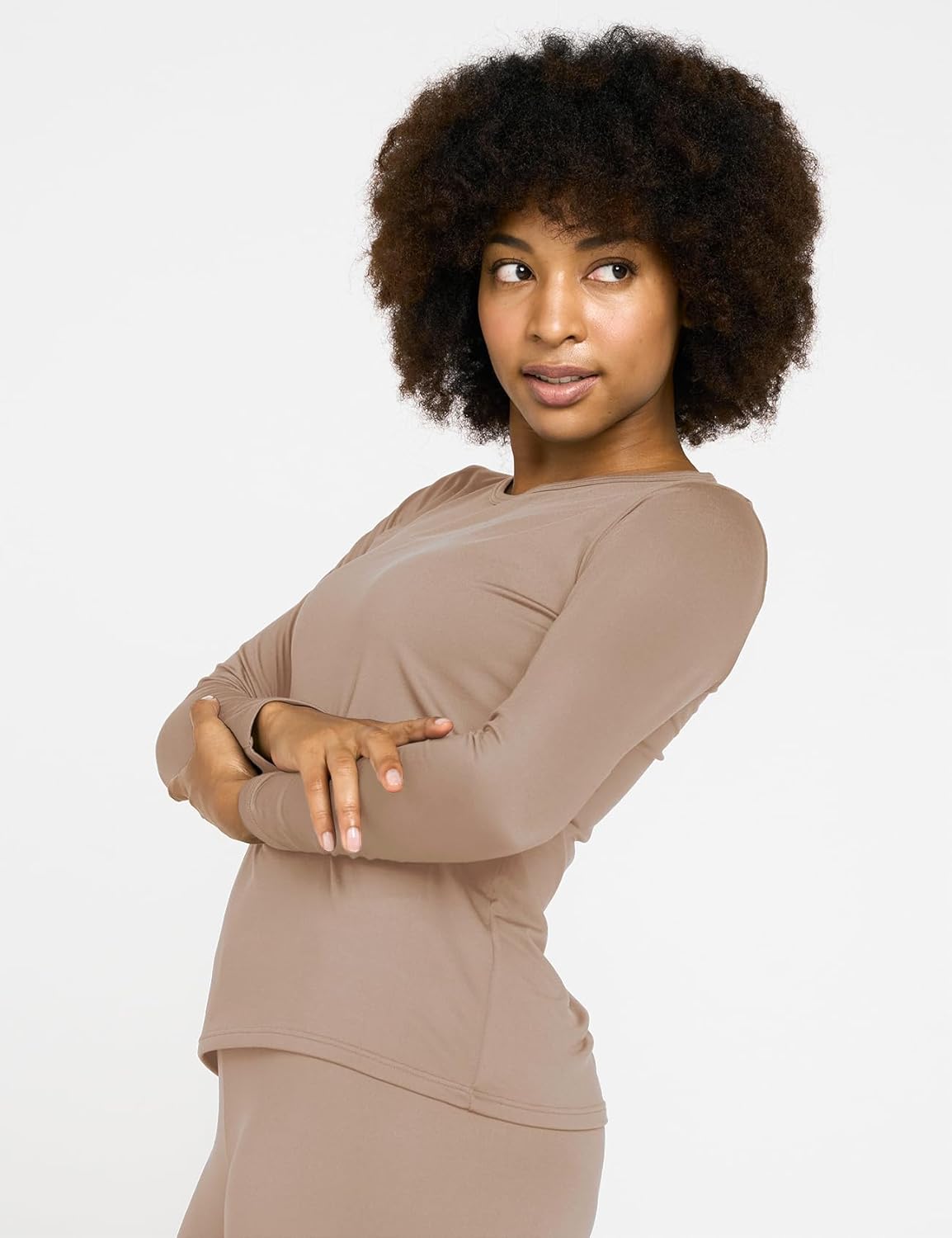 LAPASA Women's Thermal Underwear Set Fleece Lined Long Johns Top & Bottom Soft Base Layer Light/Mid/Heavy Weight L17/ L41/L44 - Image 3