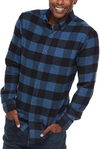 Slim-Fit Flannel Button-Down Shirt 