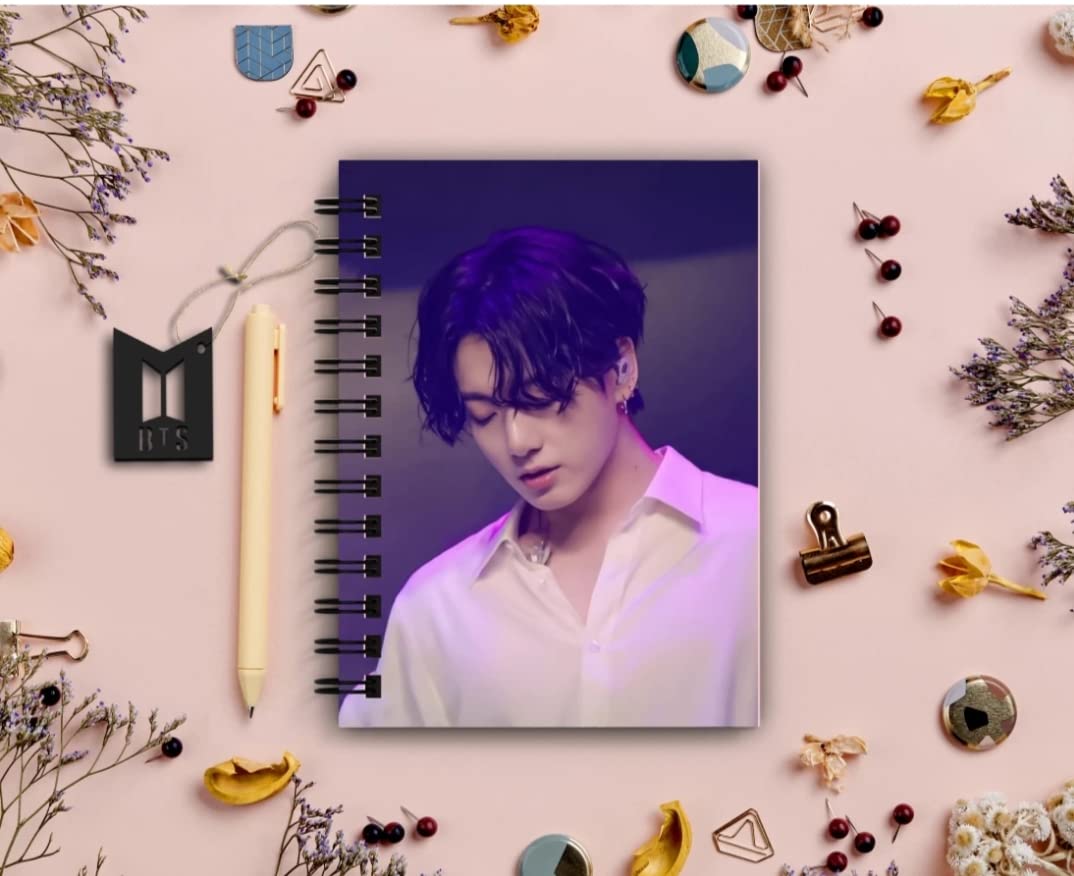 CRAFT MANIACS BTS JUNGKOOK SAD A5 RULED 160 PAGES NOTEBOOK + FREE