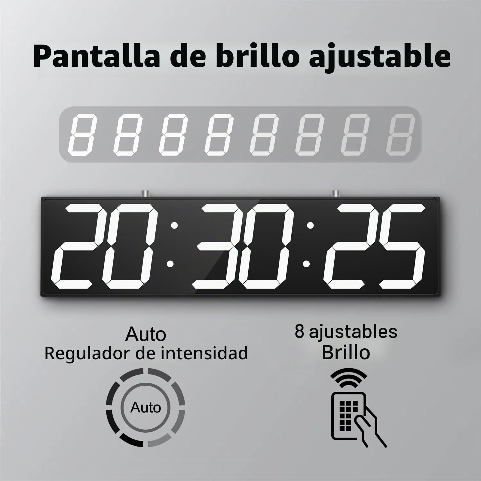 CHKOSDA Reloj de pared digital de doble cara de 28.5 pulgadas, reloj de cuenta regresiva LED multifuncional con temporizador, visualización de temperatura y fecha, reloj digital colgante de gran