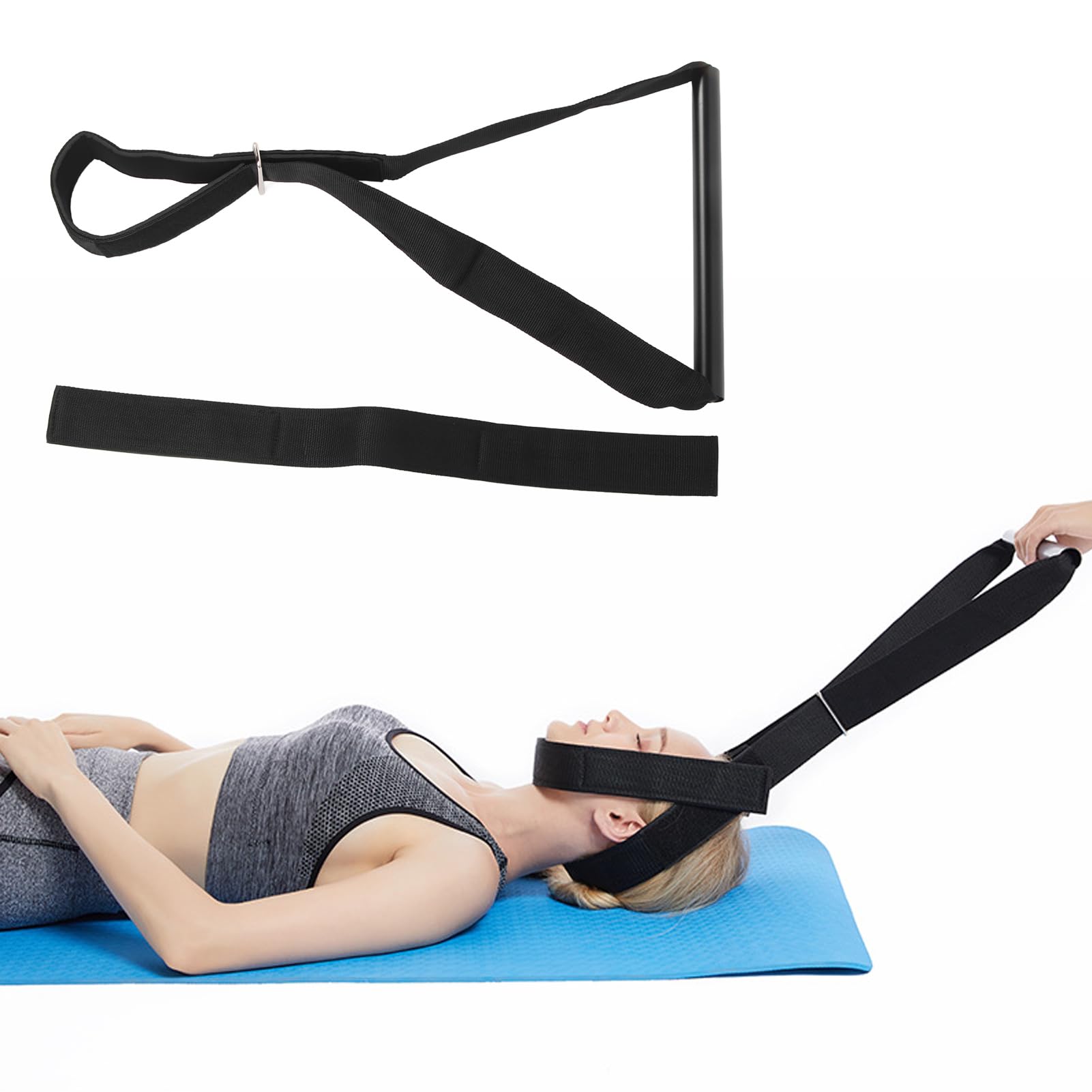 Dispositivo de Tracción Quiropráctico para el Cuello, Herramienta de Descompresión de la Columna Vertebral con Almohadilla para la Barbilla para Espondilosis Cervical