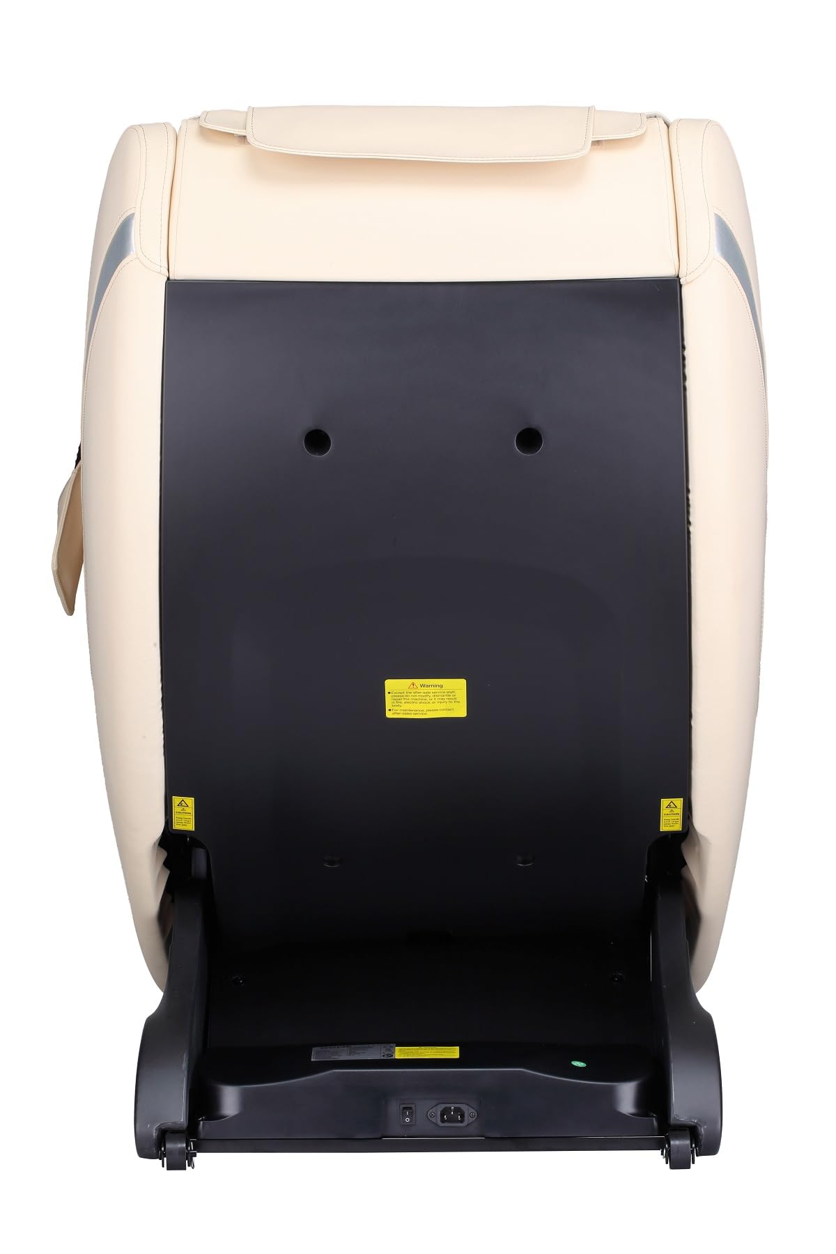 Poltrona massaggiante di lusso Costanza Shiatsu Zero Gravity, in pelle beige con tecnica a rulli, per massaggio delle braccia, per soggiorno, comoda e moderna, in pelle
