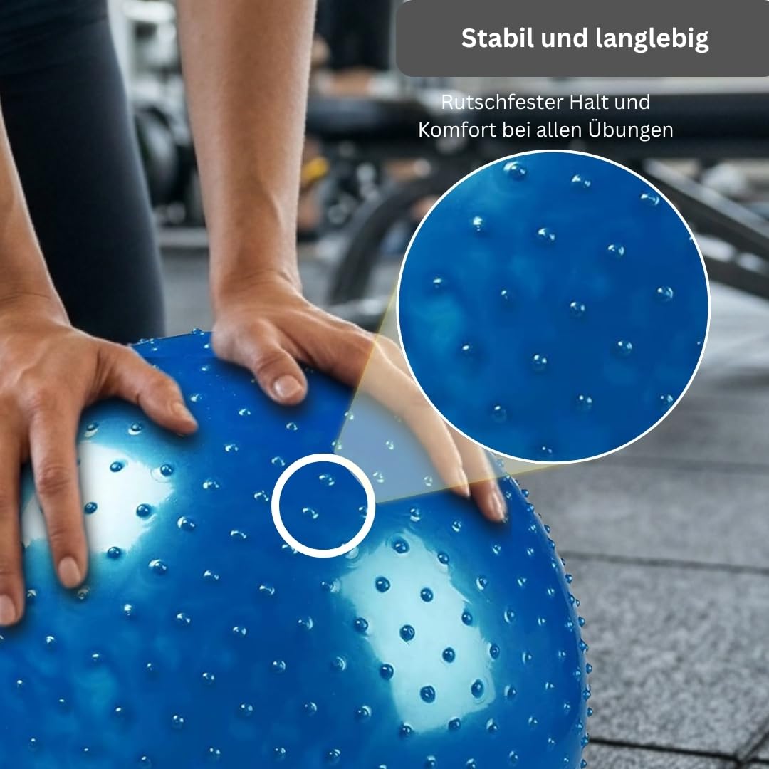 Endless Piłka do jogi zapobiegająca pękaniu, gruba piłka gimnastyczna PCW do fitnessu, pilatesu, stabilności i treningu domowego, krzesło balansowe dla mężczyzn i kobiet