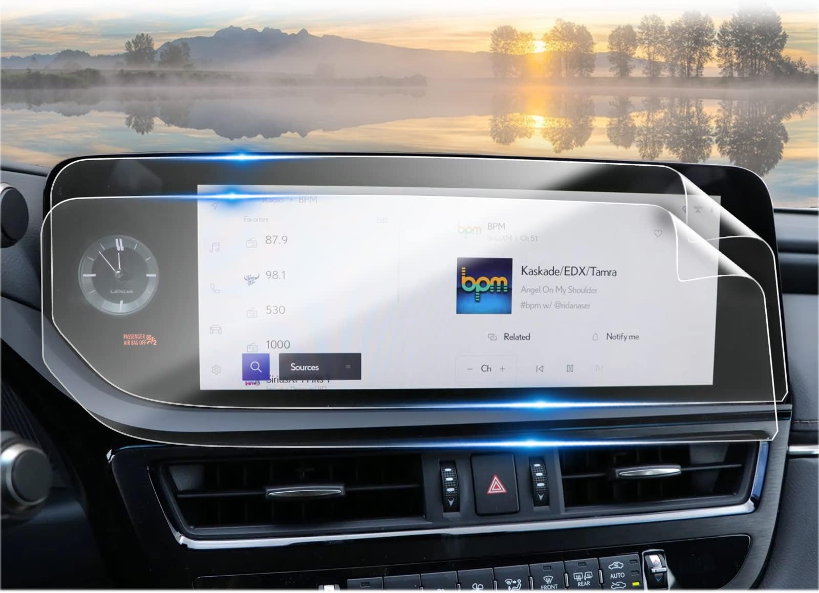 CDEFG 2PCS for 2023 2024 2025 Lexus ES Screen Protector, 12.3 Inch Touchscreen, for ES 250 350 300h Accessories Nano Film