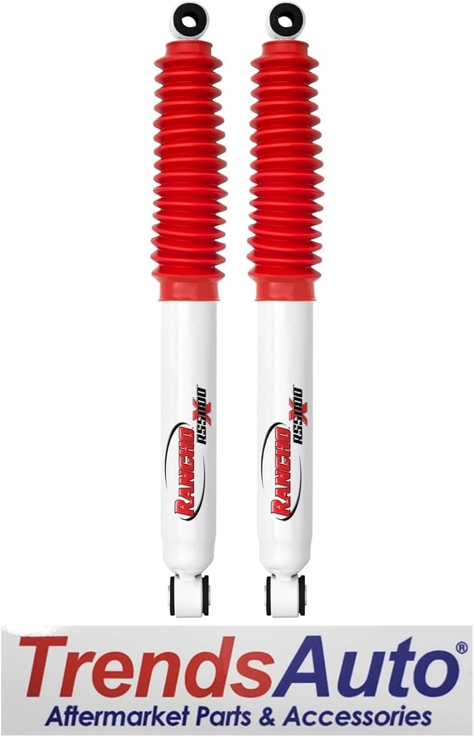 Pair of Rancho RS5000X Series Rear Shocks fits 1999 2004 F250 Super Duty 4WD with 2.5" Lift | Improves Handling & Performance | Built to Last | Includes TrendsAuto Decal