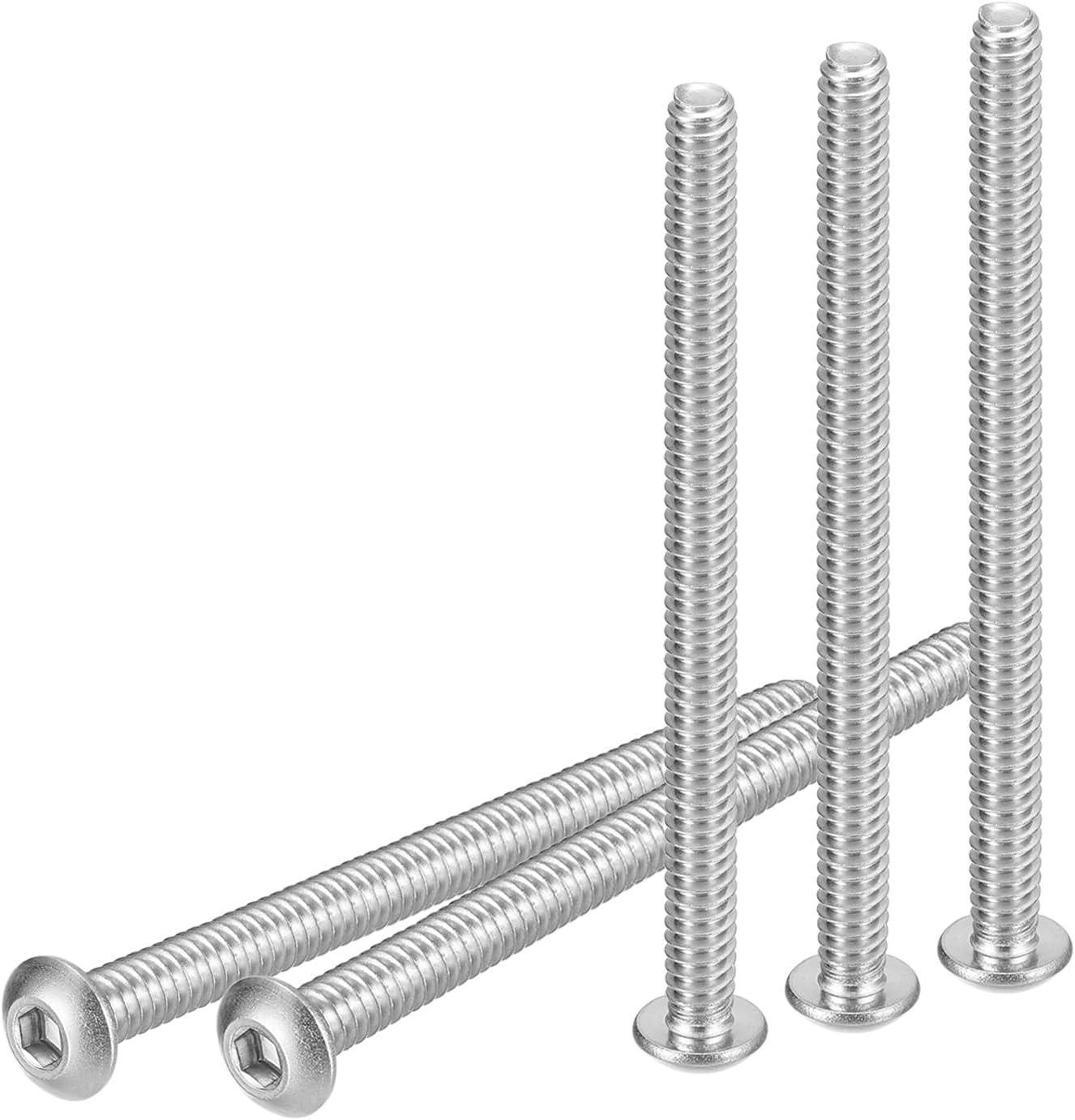 #10-32x1-3/4 Button Head Socket Cap Screws - 20Pack - Good for Machine - 304 Stainless Steel 18/8 - Hex Drive Full Thread UNC Fasteners