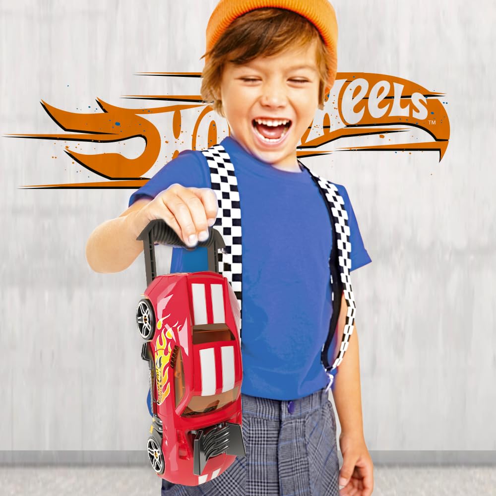 Hot Wheels NEW Car Storage 2in1 Race N' Haul free wheel Car Storage case with Retractable Handle - Image 4