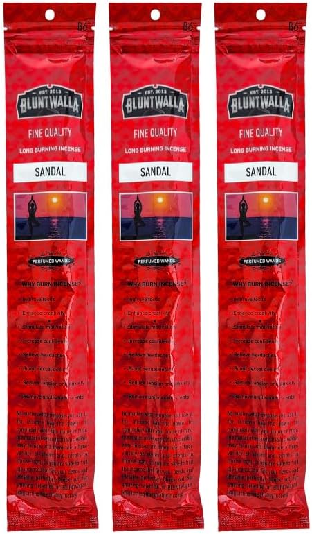 Miniatura 4 de Bluntwalla Incienso de alta calidad de 11 pulgadas, 3 paquetes, 10 varillas cada uno, elige tu aroma (vainilla y naranja)
