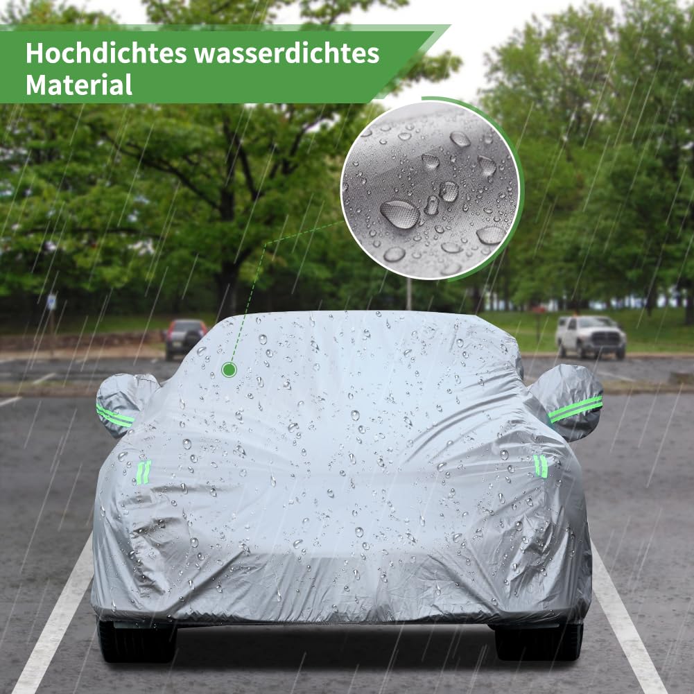 LOETAD Funda de Coche Exterior Cubierta de Coche Impermeable Antipolvo y Rasguño Universal 470x180x150cm