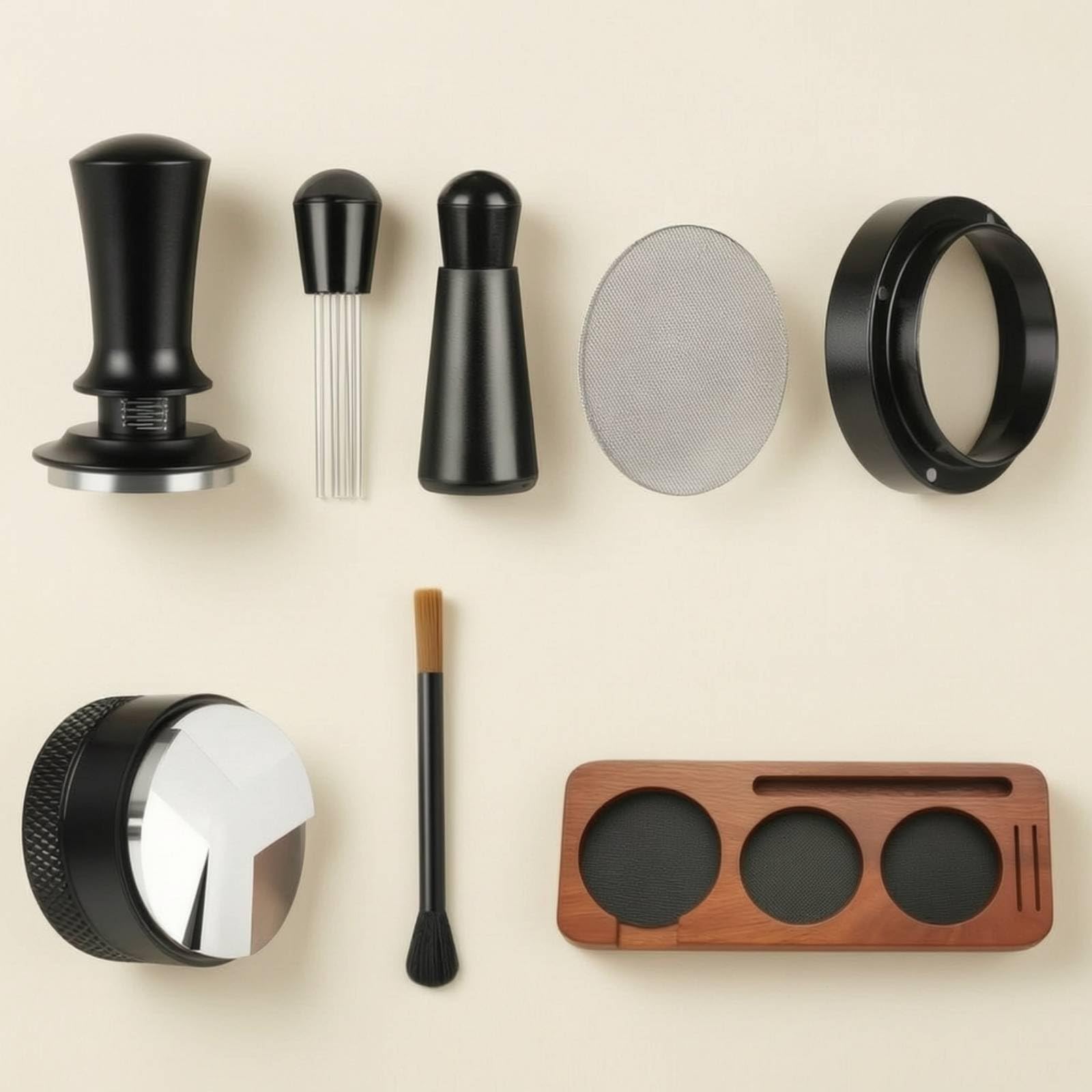 7 Pezzi Kit di Preparazione Antiscivolo Imbuto Dosatore Salvaspazio Schermo a Disco per Cucina, Bar, 53/54mm