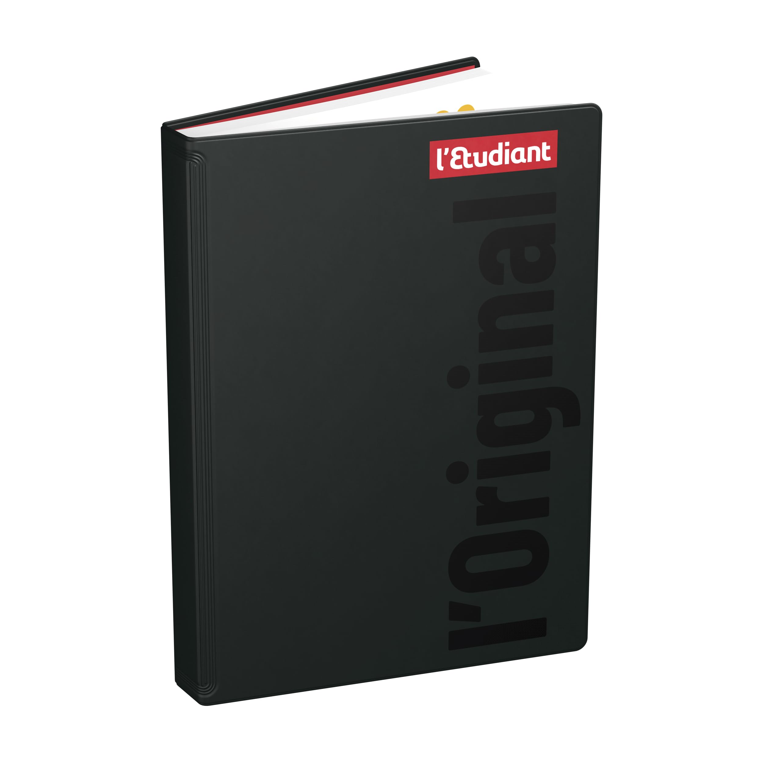 L'ETUDIANT ORIGINAL NOIR Agenda Scolaire 2026 - 2027 - Couverture ouatinée 15x21cm journalier - Noir SPE