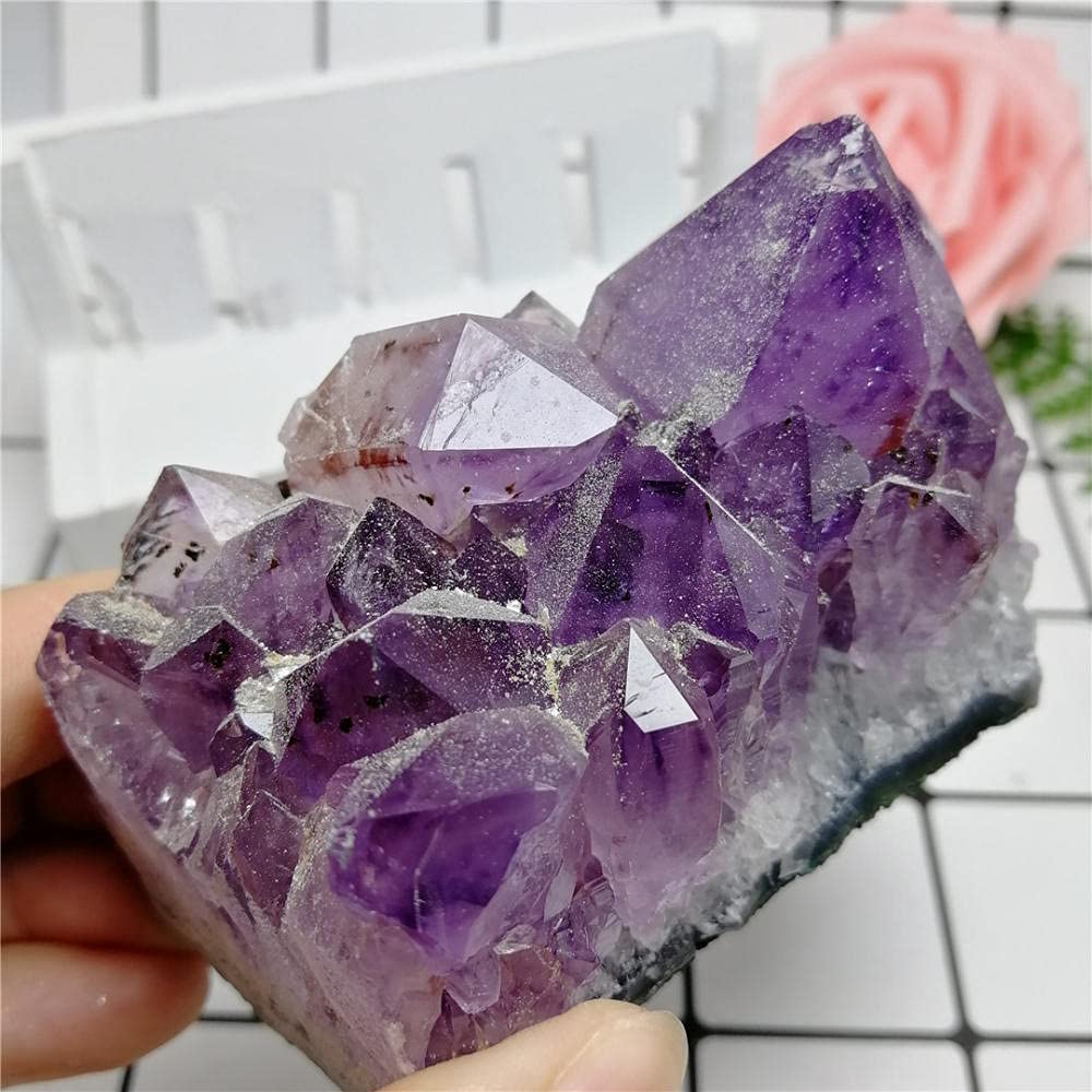 50-360g Natural Dream Amatista Cuarzo Cristal Cluster Amatista Geoda Espécimen Curación-200g
