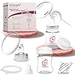 Nenesupply 15mm Pump Parts Compatible with Spectra S2 S1 9 Plus Breast Pump Replace Spectra Pump Parts and S2 Accessories Incl 15mm Flange Duckbill Valve Tubing Backflow Protector Bottle