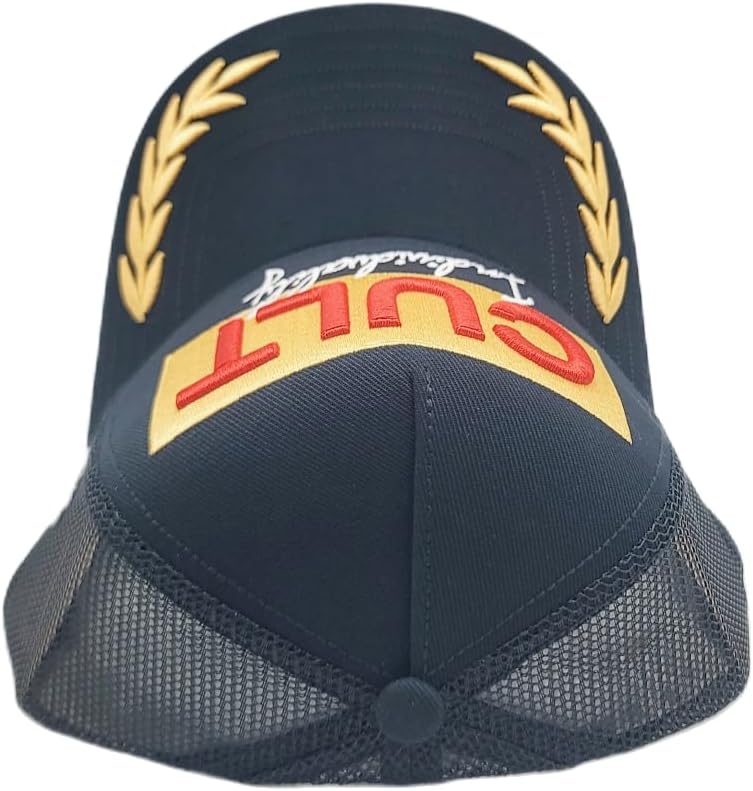 Cult of Individuality New Racing Trucker Black Yellow Era Snapback Hat - Image 8