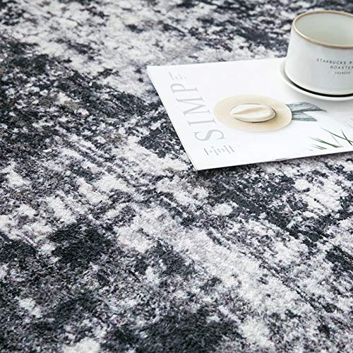 Tapis gris clair imitation cachemire doux et antidérapant - 3