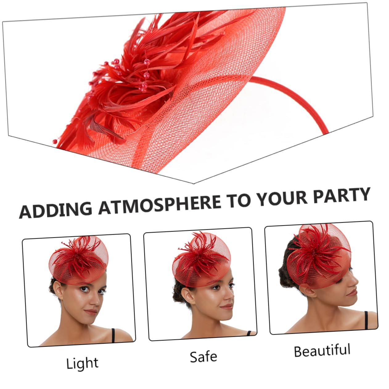 FOMIYES 3 Piezas Elegantes De Para El Cabello Con Lazo Accesorios Para El Cabello Para Niña Tocado De Fiesta Hilo De Red Artificial