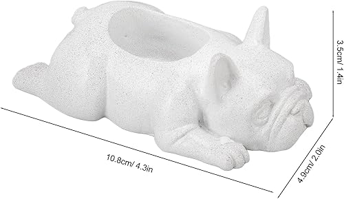 Miniatura 2 de Macetas pequeñas para suculentas, maceta de resina para suculentas, bonita maceta con forma de perro, maceta de escritorio con forma de bulldog