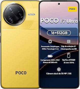 Xiaomi POCO F7 Ultra 16GB + 512GB Sim-Free Smartphone, Snapdragon 8 Elite Edition, 5300 mAh, 6.67 Inch, 2K, 120Hz Flow, AMOLED, 120W Hypercharge, IP68 Dustproof, Waterproof, Compatible with docomo/au