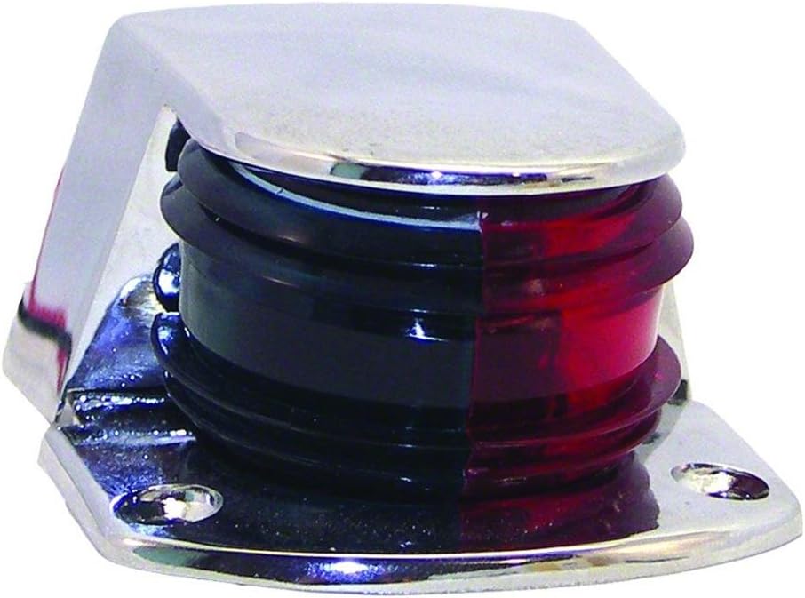 Bi-Color Bow Navigation Light with Small Chrome Zamak Housing