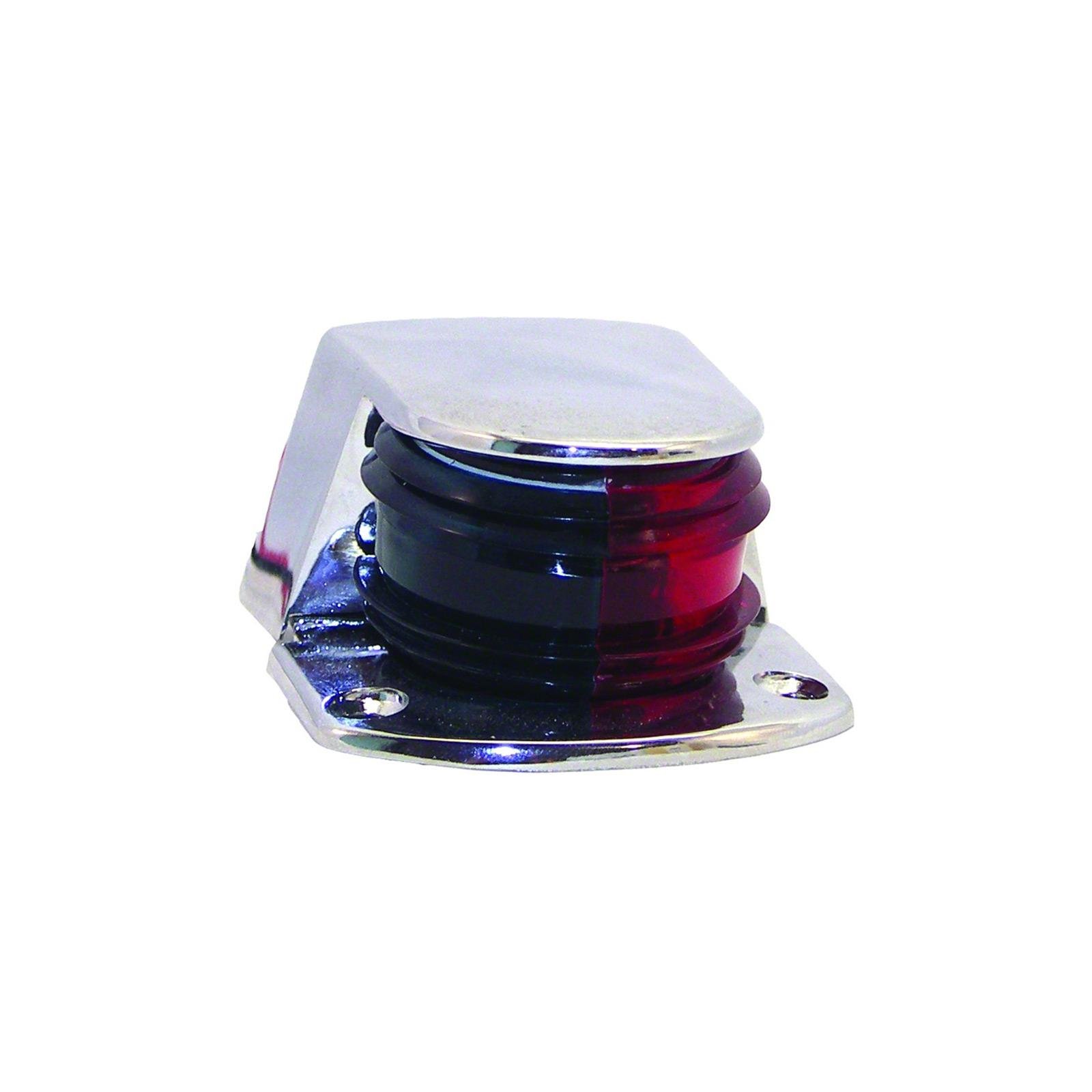 Invincible Marine Bi-Color Bow Navigation Light with Small Chrome Zamak Housing