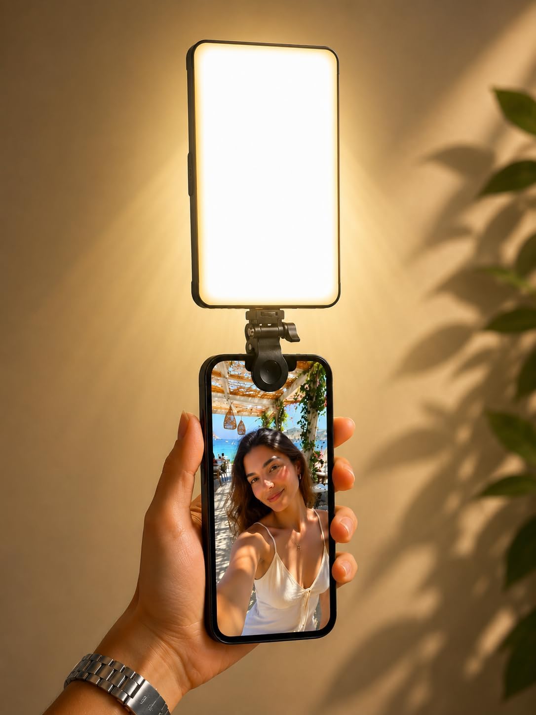 Coverzone Mobil Telefon Dolgu Işığı LED Fill Light 10W 4000mAh Type-C Şarjlı 3000-6500K Ayarlanabilir Parlaklık 3 Renk Modu 360° Döner Taşınabilir Video Fotoğraf Işığı | LJ-S01