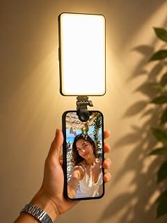 Coverzone Mobil Telefon Dolgu Işığı LED Fill Light 10W 4000mAh Type-C Şarjlı 3000-6500K Ayarlanabilir Parlaklık 3 Renk Modu 360° Döner Taşınabilir Video Fotoğraf Işığı | LJ-S01